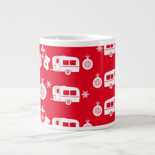Caravan Happy Christmas Camping Large Coffee Mug