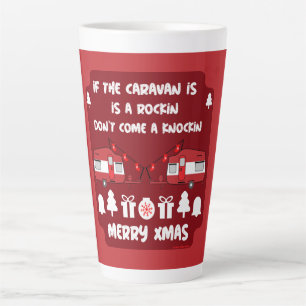 Caravan Happy Christmas Camping  Latte Mug