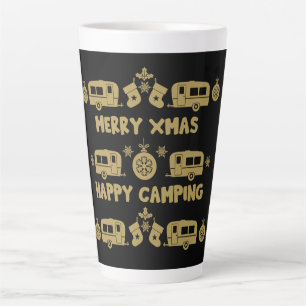 Caravan Happy Christmas Camping   Latte Mug