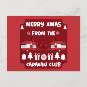 Caravan Happy Christmas Camping   Postcard