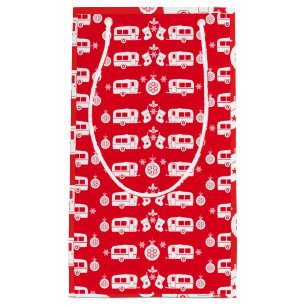 Caravan Happy Christmas Camping   Small Gift Bag