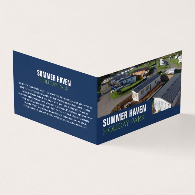 Caravan Park, Holiday Park Detailed Business Card (Outside)