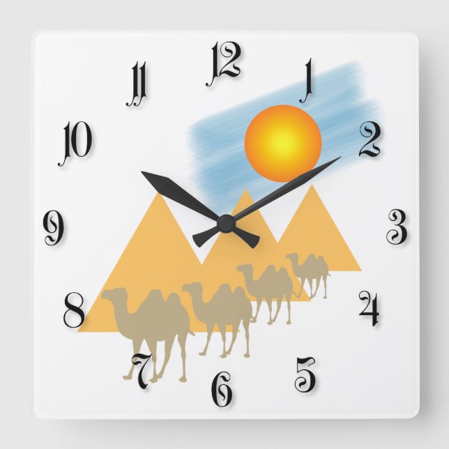 Caravan Square Wall Clock (Front)