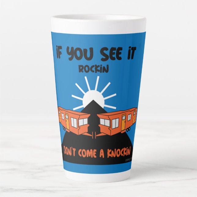 Caravanning | Static Caravans | Caravan Camping |  Latte Mug (Front)