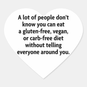 carb-free heart sticker