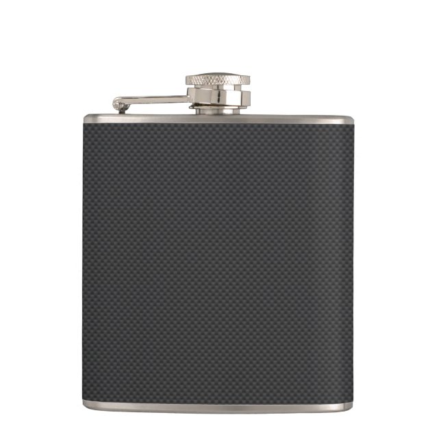 Carbin Fibre Style 01 Hip Flask (Front)