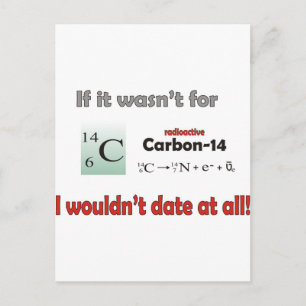 Carbon 14 Dating Postcard