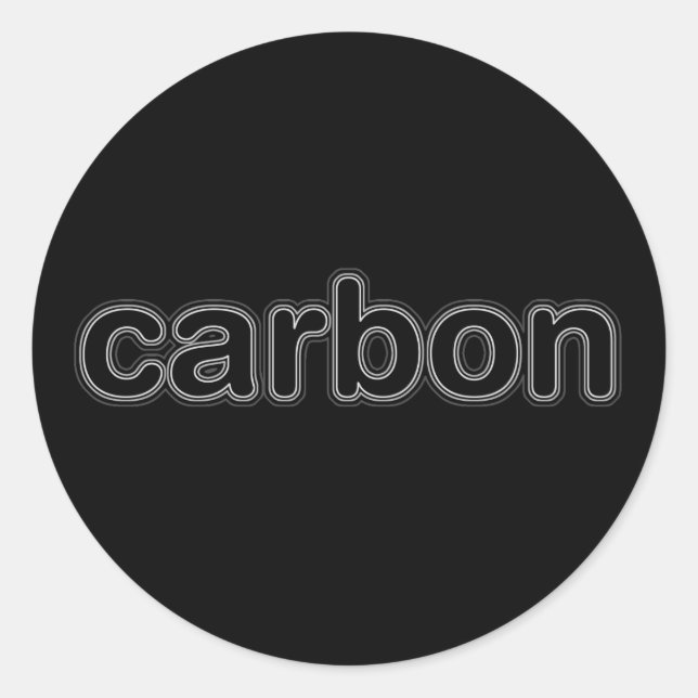 Carbon Brand Classic Round Sticker (Front)