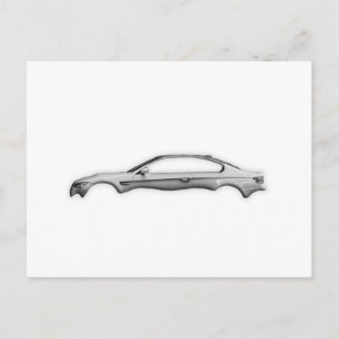 Carbon Car M3 3D Fashion Accessory Transparent Postcard