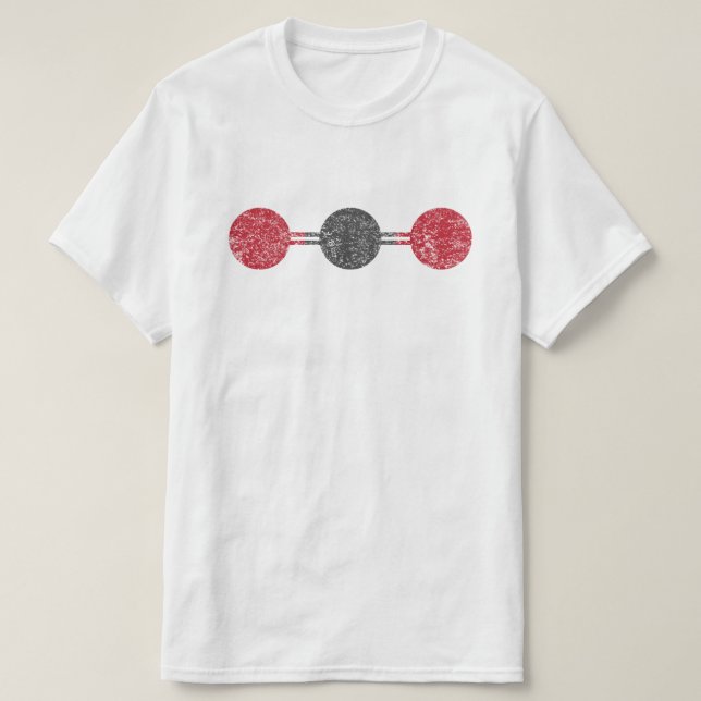 Carbon Dioxide Molecular Structure T-Shirt (Design Front)