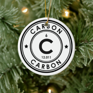 Carbon Element Ceramic Ornament