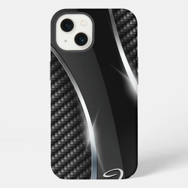 Carbon Fiber 3 Options iPhone Case (Back)