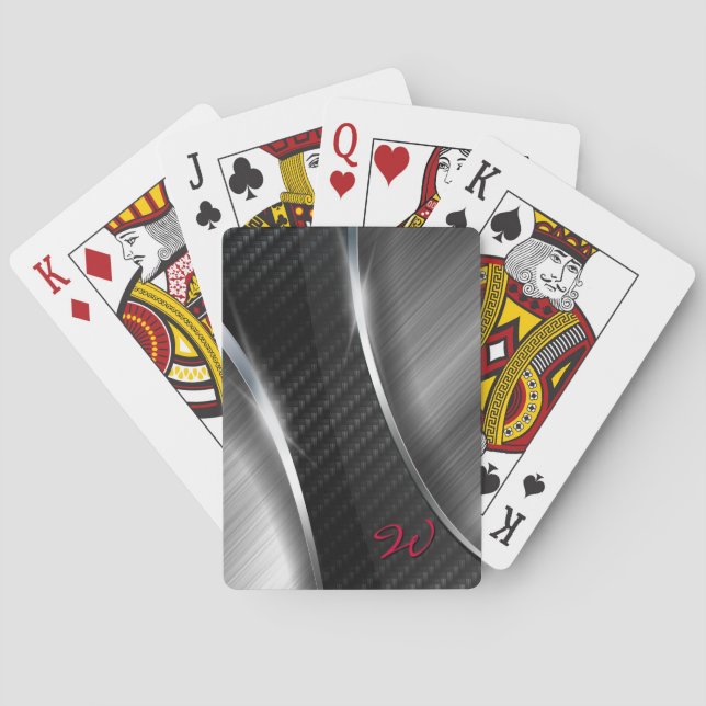 Carbon Fiber 3A Playing Cards. Playing Cards (Back)