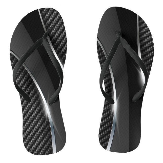 Carbon Fibre 3 Flip Flops (Footbed)