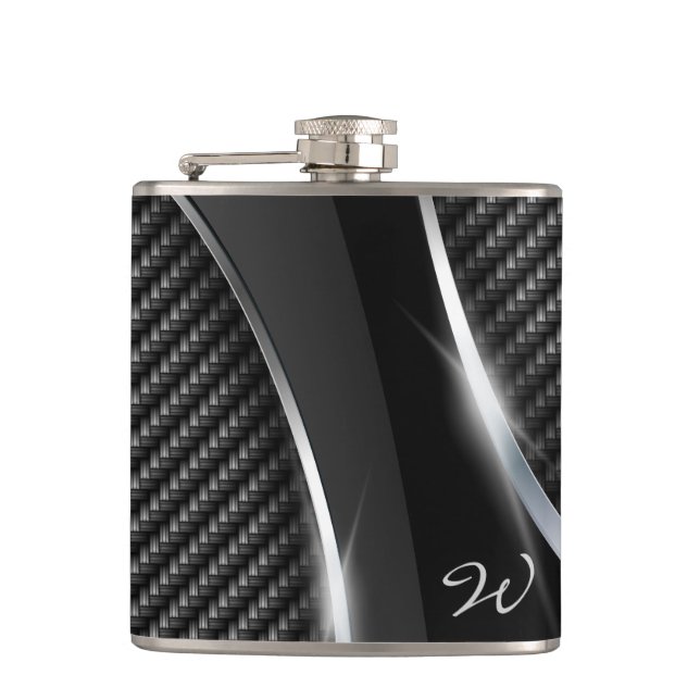 Carbon Fibre 3A Wrapped Flask (Front)