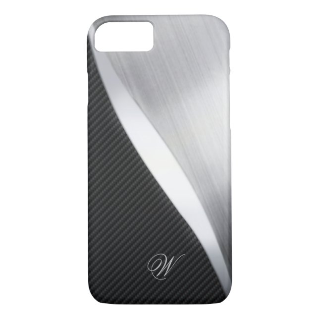Carbon Fibre and Brushed Metal 02 Case-Mate iPhone Case (Back)