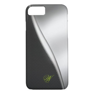 Carbon Fibre and Brushed Metal 05 iPhone 8/7 Case