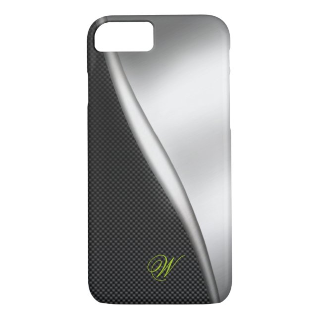 Carbon Fibre and Brushed Metal 05 Case-Mate iPhone Case (Back)