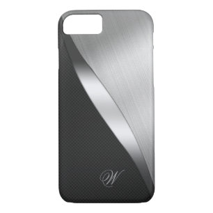 Carbon Fibre and Brushed Metal iPhone 8/7 Case