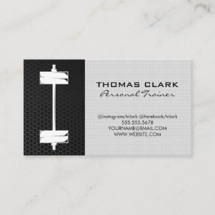 Carbon Fibre Barbell Weight Business Card
