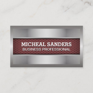 Carbon Fibre Black   Metallic Border Frame Business Card