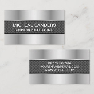 Carbon Fibre Black   Metallic Business Card