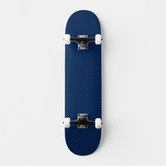 Carbon Fibre Blue Skateboard Deck (Front)