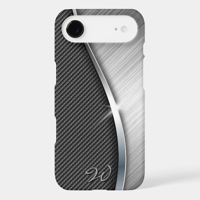 Carbon Fibre & Brushed Metal 4 Case (Back)