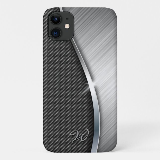 Carbon Fibre & Brushed Metal 4 Speck Case (Back)