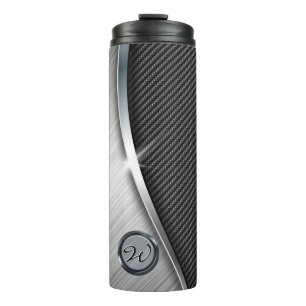 Carbon Fibre & Brushed Metal 4 Thermal Tumbler
