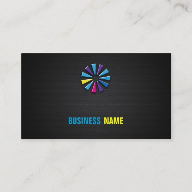 Carbon Fibre Effect Logo Business Card (Front)