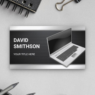Carbon Fibre Laptop PC Computer Repair Technician Business Card
