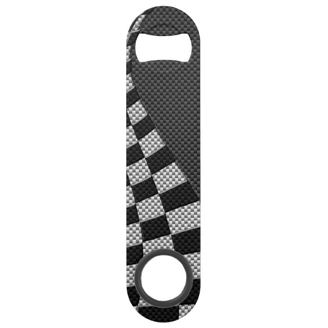 Carbon Fibre Like Racing Flag Wave Print (Front)