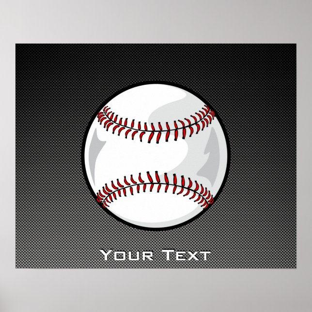 Carbon Fibre look Baseball Poster (Front)