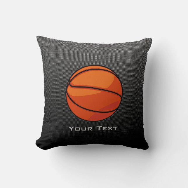 Carbon Fibre look Basketball Cushion (Front)