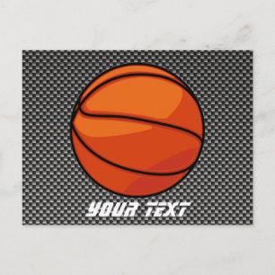 Carbon Fibre look Basketball Postcard
