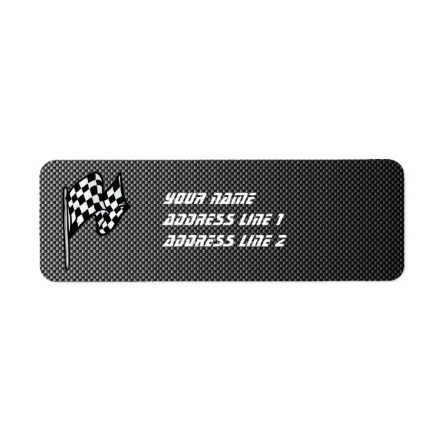 Carbon Fibre look Chequered Flag (Front)
