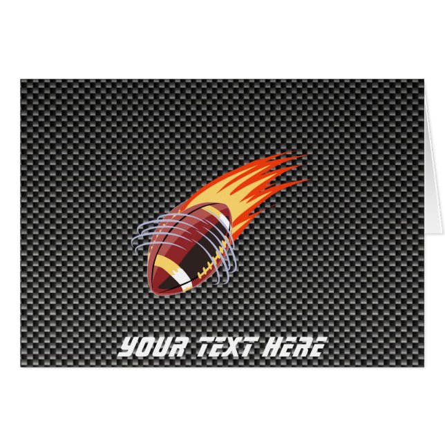 Carbon Fibre look Flaming Football (Front Horizontal)