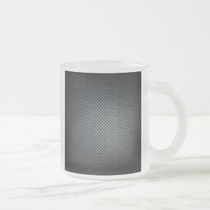 Carbon Fibre Look Frosted Glass Coffee Mug