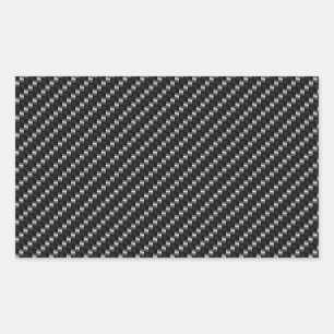 Carbon Fibre Look Rectangular Sticker