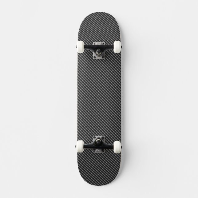 Carbon Fibre Look Skateboard Deck (Front)