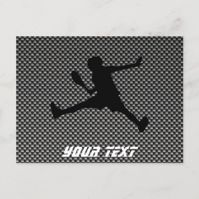 Carbon Fibre look Tennis Postcard (Front)