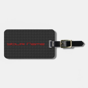 Carbon fibre luggage tag