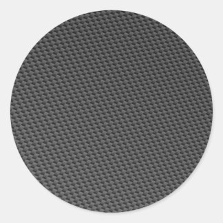 Carbon Fibre Material Classic Round Sticker