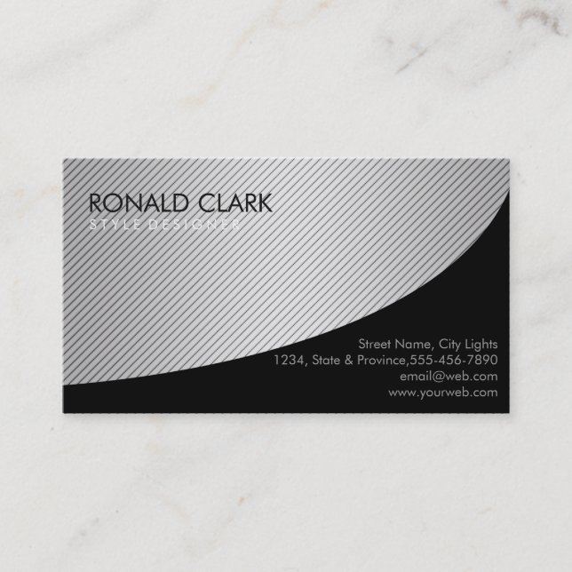 Carbon Fibre Metal Professional Black Business Card (Front)