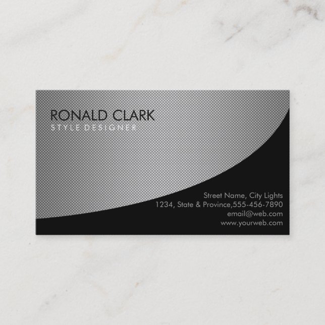 Carbon Fibre Metal Professional Black Business Card (Front)
