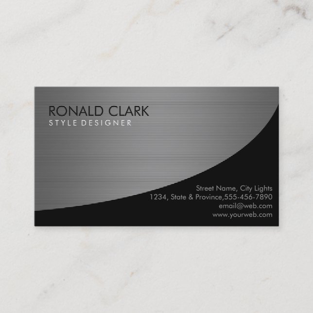 Carbon Fibre Metal Professional Black Business Card (Front)