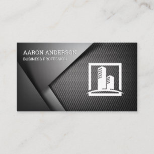 Carbon Fibre Metallic Background   Realtor Business Card