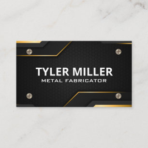 Carbon Fibre Modern Metal Screws Business Card