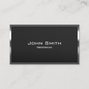 Carbon Fibre Obstetrician Business Card